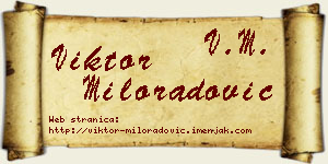 Viktor Miloradović vizit kartica